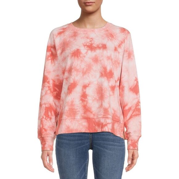 Time And Tru Pink Coral Tie-Dye Sweatshirt Plus Size XXL (20) - Picture 1 of 8